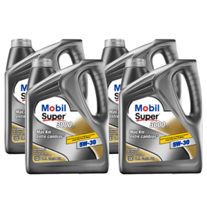 Aceite Mobil Super 3000 XE 5W-30 (Caja x 4 Unidades de Galón x 3785 cc)